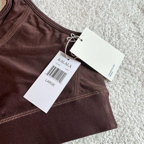 Alala Womens Adult Surf Bra Sz L Inspired by Wetsuit stitching Medium Support - Picture 14 of 16